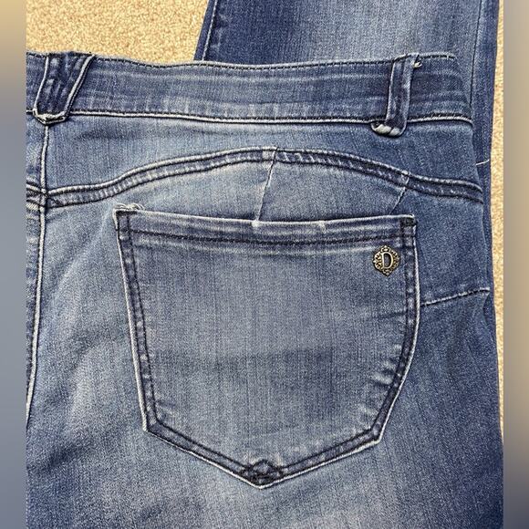 grunge street Democracy Ab Solution distress high rise skinny jean womens sz 14 - Picture 7 of 13